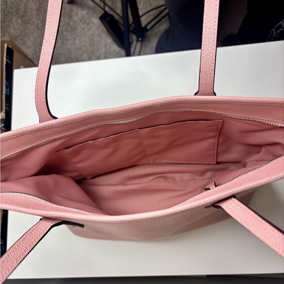 Coach City Tote Bag Petal Pink Blush Crossgrain Leather Handbag Like New Purse - Picture 7 of 10